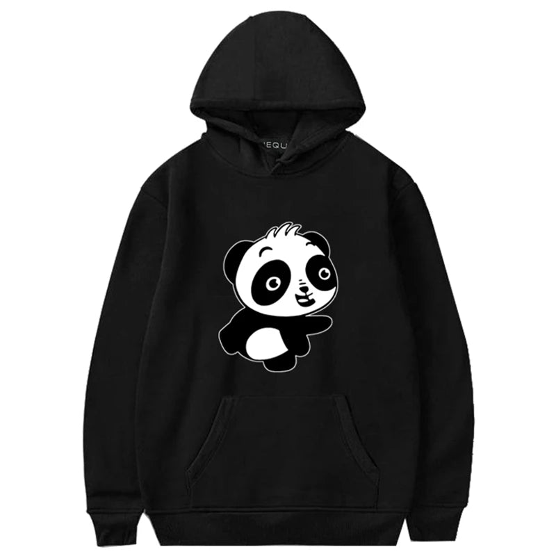 Sweat à capuche Panda Noir Homme