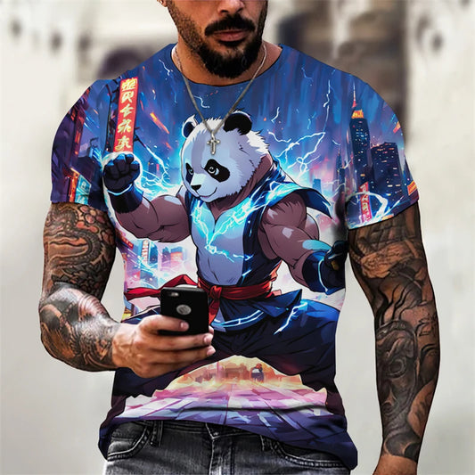 T-shirt Panda Homme Electric