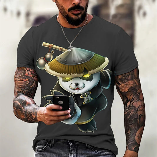 T-shirt Panda Homme Kung-Fu