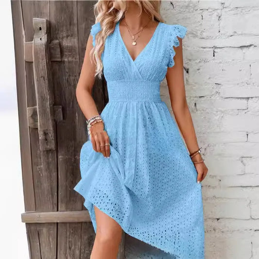 Robe courte fluide Bleu