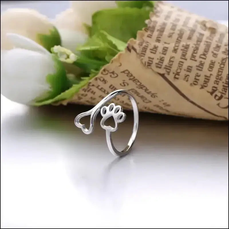 Bague en argent Patte Panda