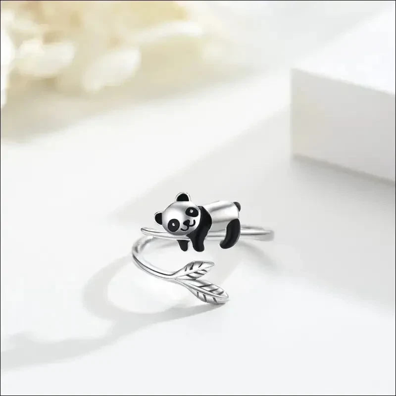 Bague Panda allongé fantaisie