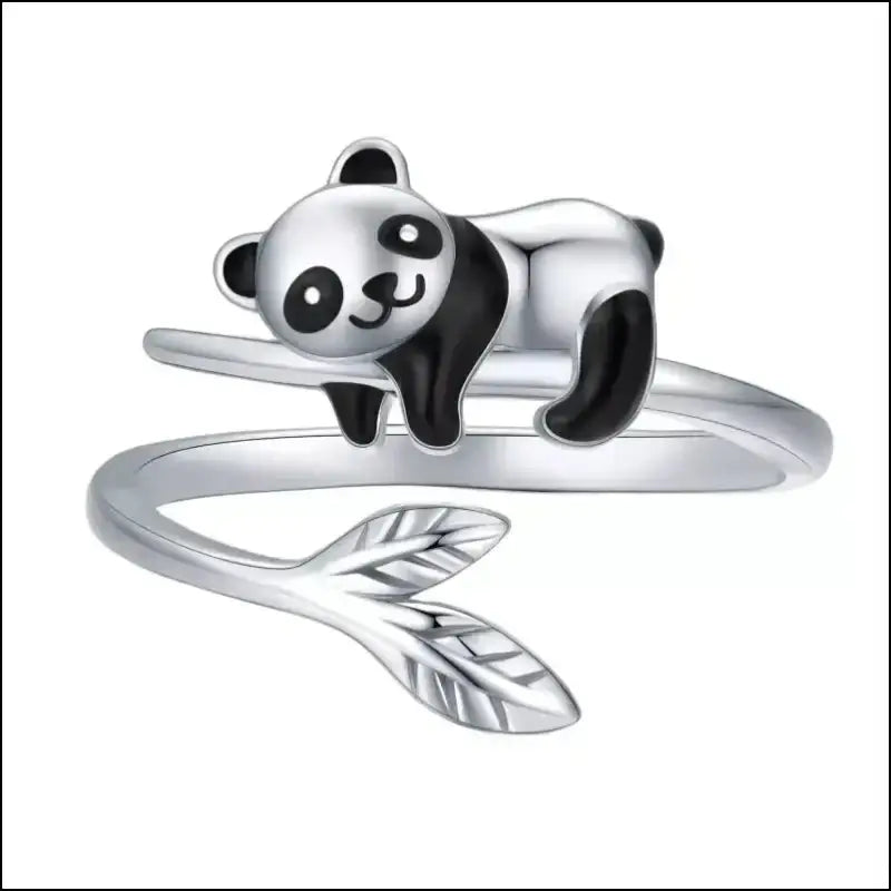 Bague Panda allongé fantaisie