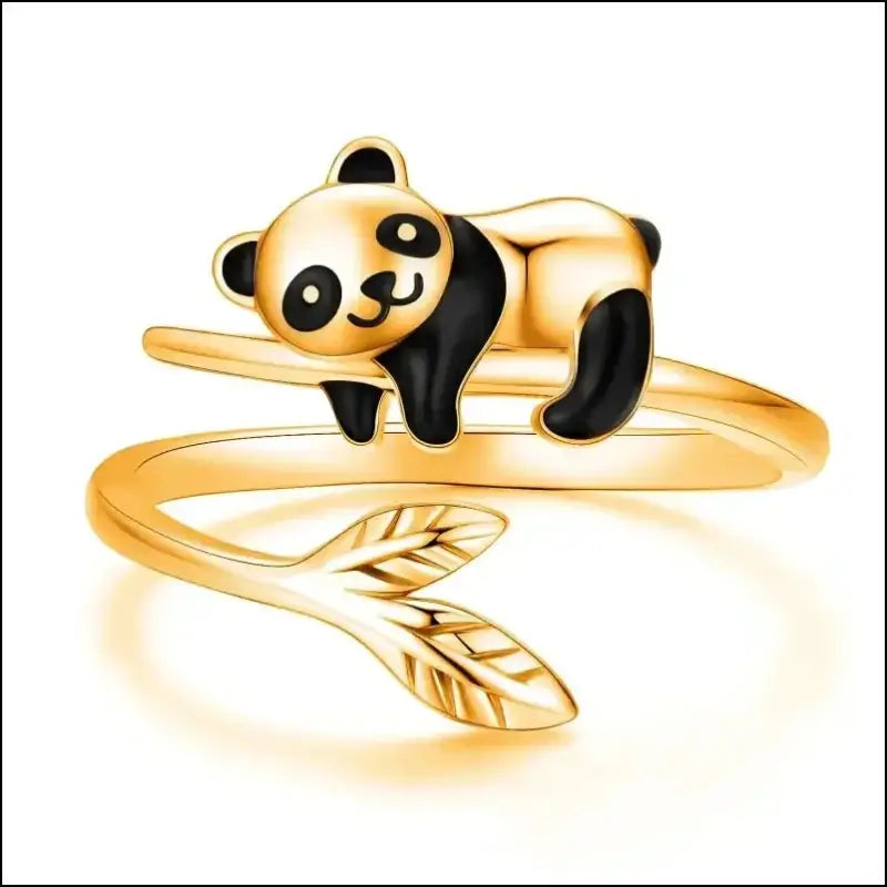 Bague Panda allongé fantaisie