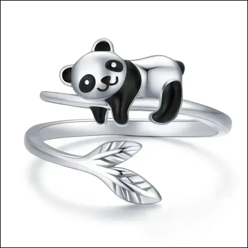 Bague Panda allongé fantaisie