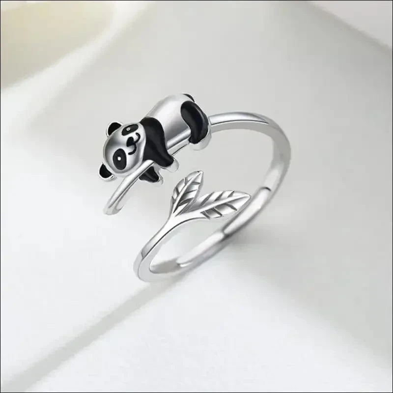 Bague Panda allongé fantaisie