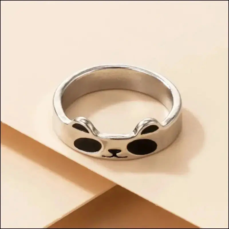 Bague Panda Anneau Fantaisie