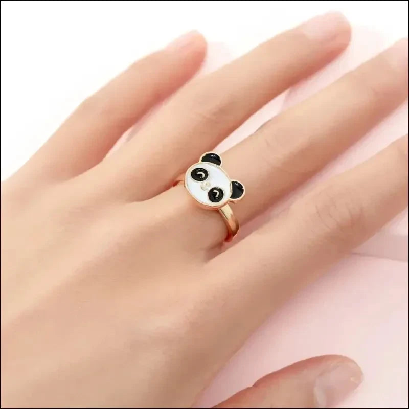 Bague Panda Fantaisie Couleur Or