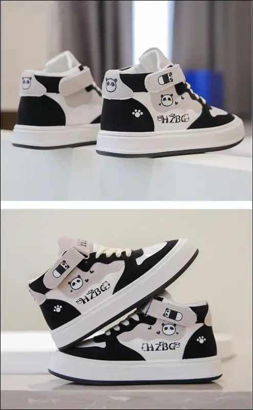 Baskets Sneakers Panda taille haute Femme