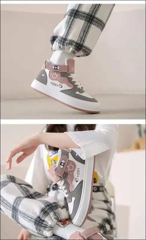 Baskets Sneakers Panda taille haute Femme