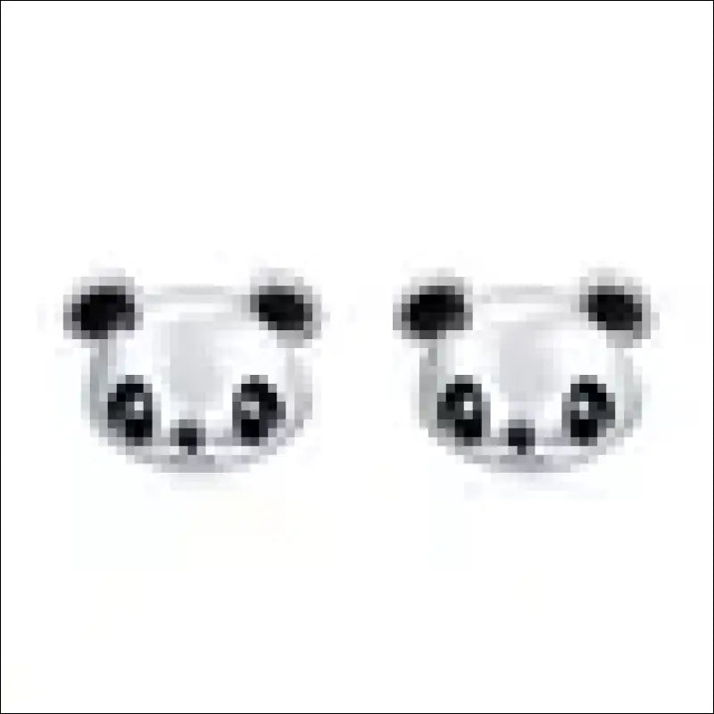 Boucle d’oreille bouton Panda