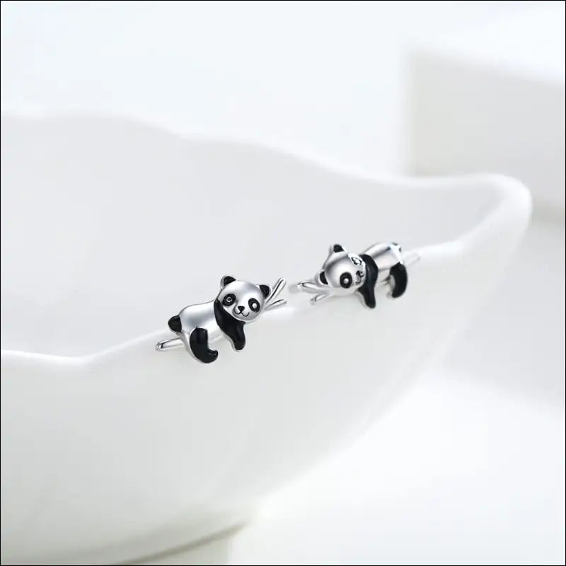 Boucle d’oreille Panda Bambou