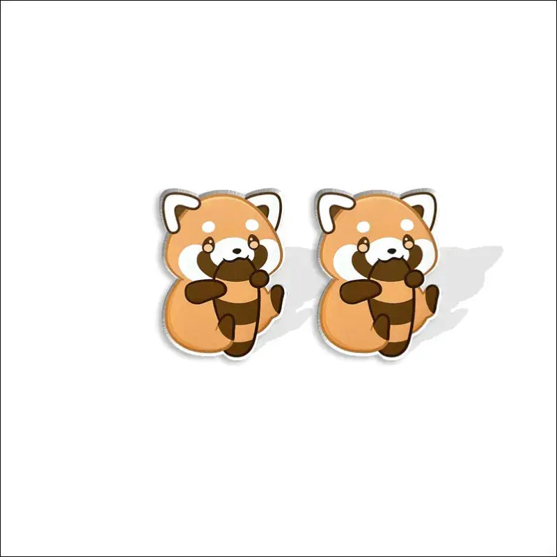 Boucle D’oreille Panda Roux