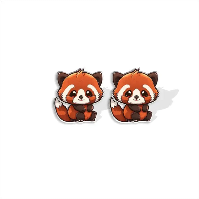 Boucle D’oreille Panda Roux