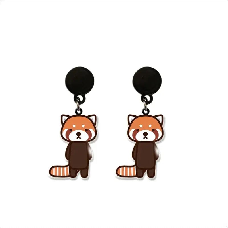 Boucle D’oreille Pendante Panda Roux