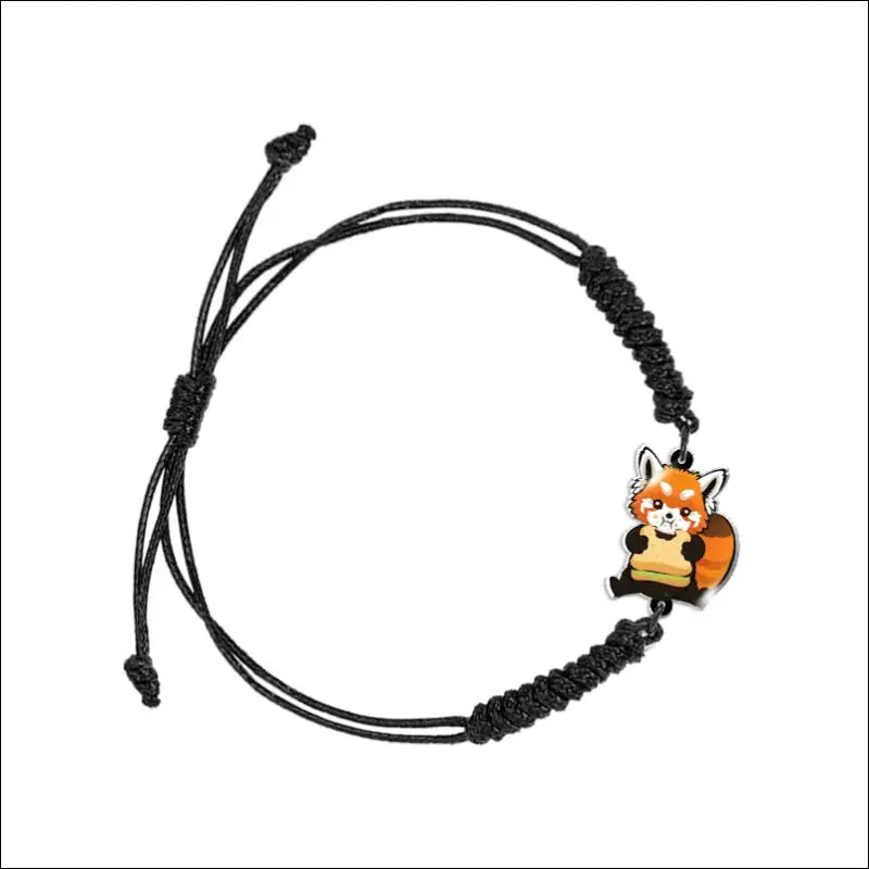 Bracelet Panda Roux Cordon