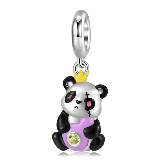 Charm Pendant Argent Roi Panda