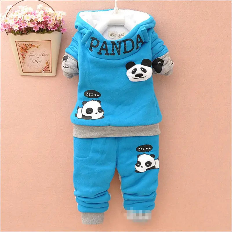 Ensemble bleu panda enfant