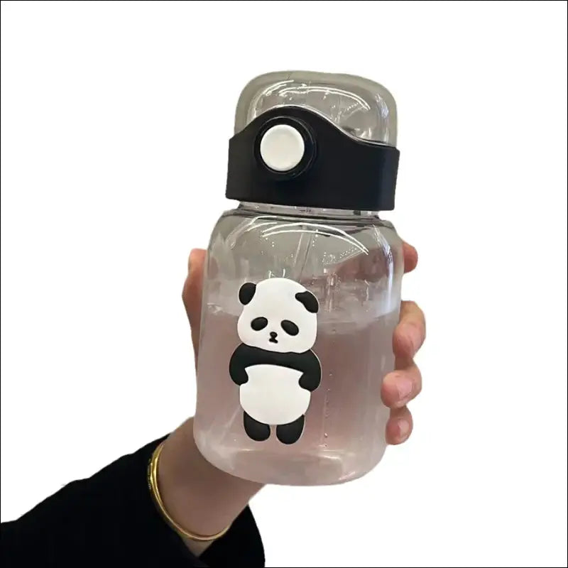 Gourde Panda avec paille intégré