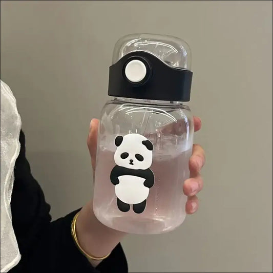 Gourde Panda avec paille intégré