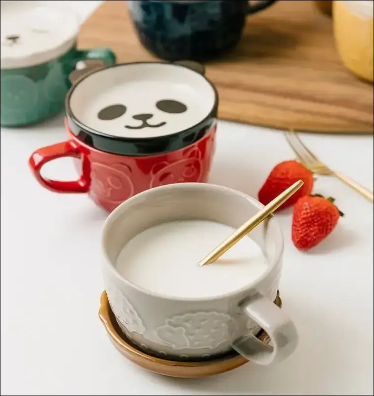 Mug Panda couvercle / dessous de Mug