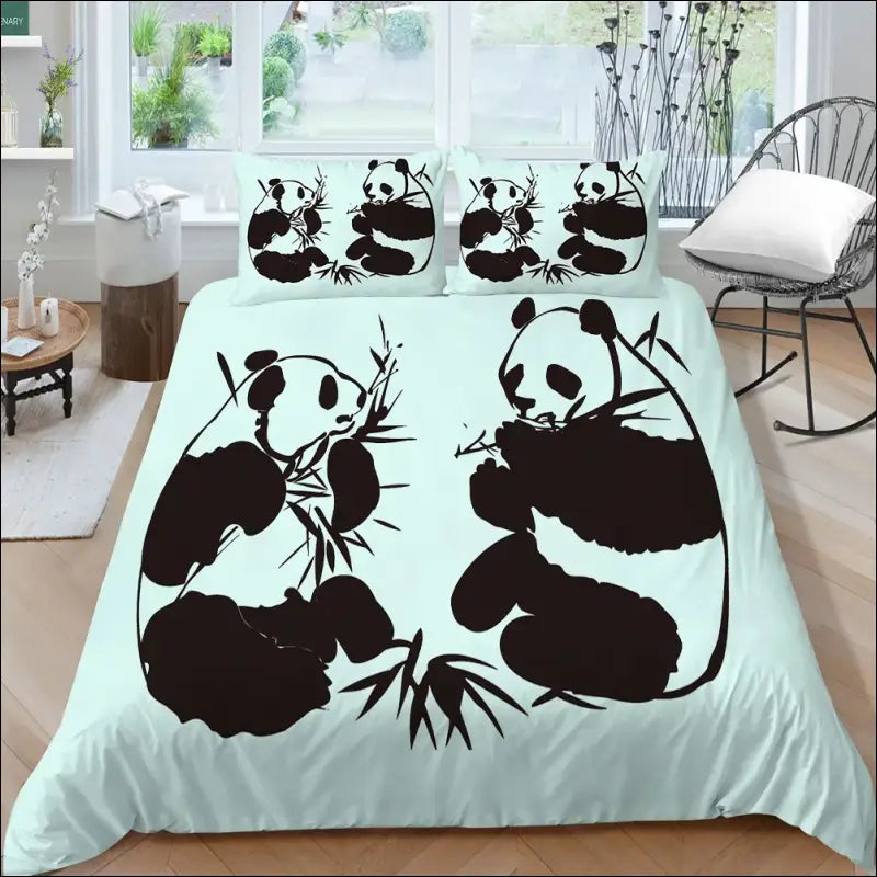 Parure de lit Panda Duo