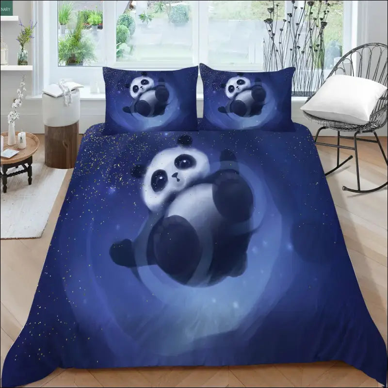 Parure de lit Panda Nuit étoilé