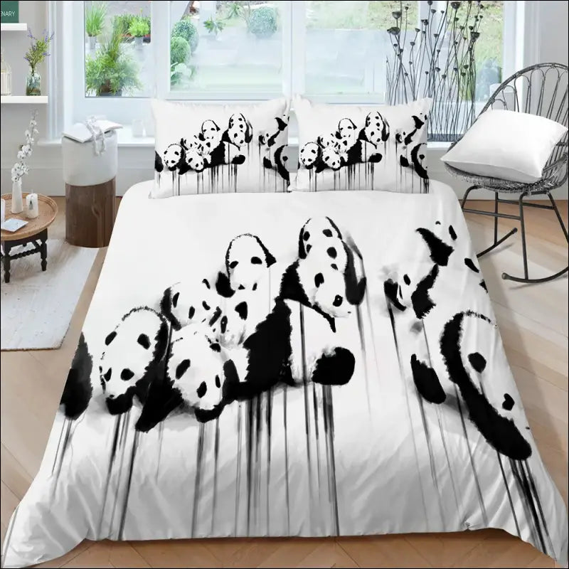 Parure de lit Panda Ombre