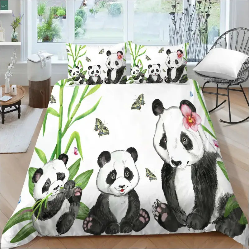 Parure de lit Panda Papillon