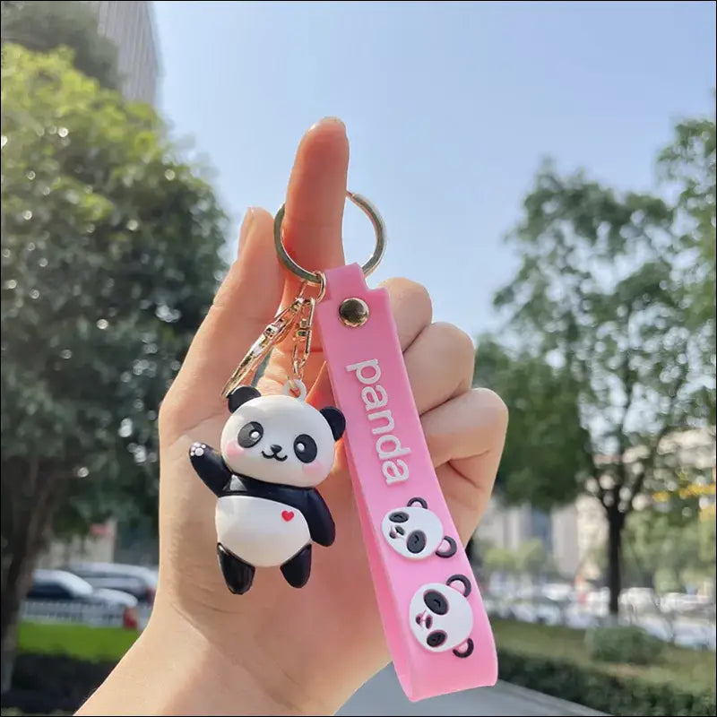 Porte Clé Panda et accroche en silicone