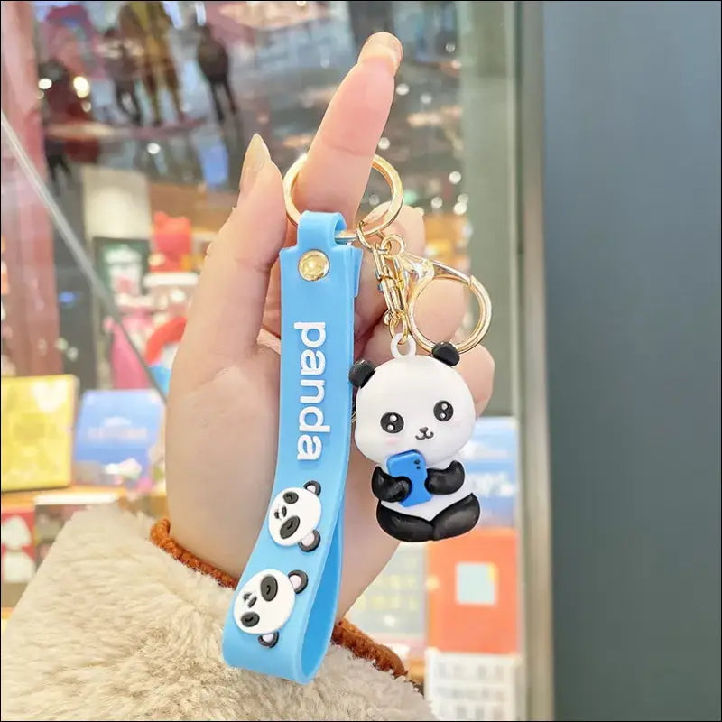 Porte Clé Panda et accroche en silicone