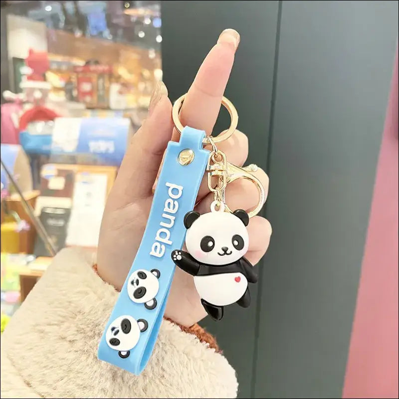 Porte Clé Panda et accroche en silicone