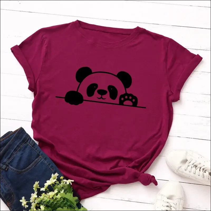 T-Shirt Panda Femme S au 2XL