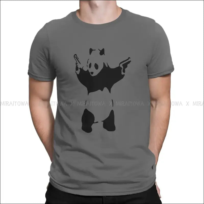 T-Shirt Panda Gun Homme