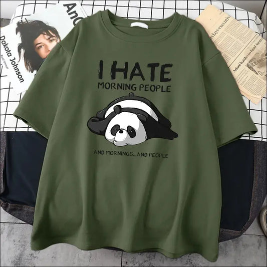 T-Shirt Panda Homme Je Deteste S - 3XL