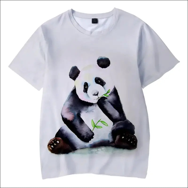 T-shirt Panda manches courtes hommes et femmes Panda