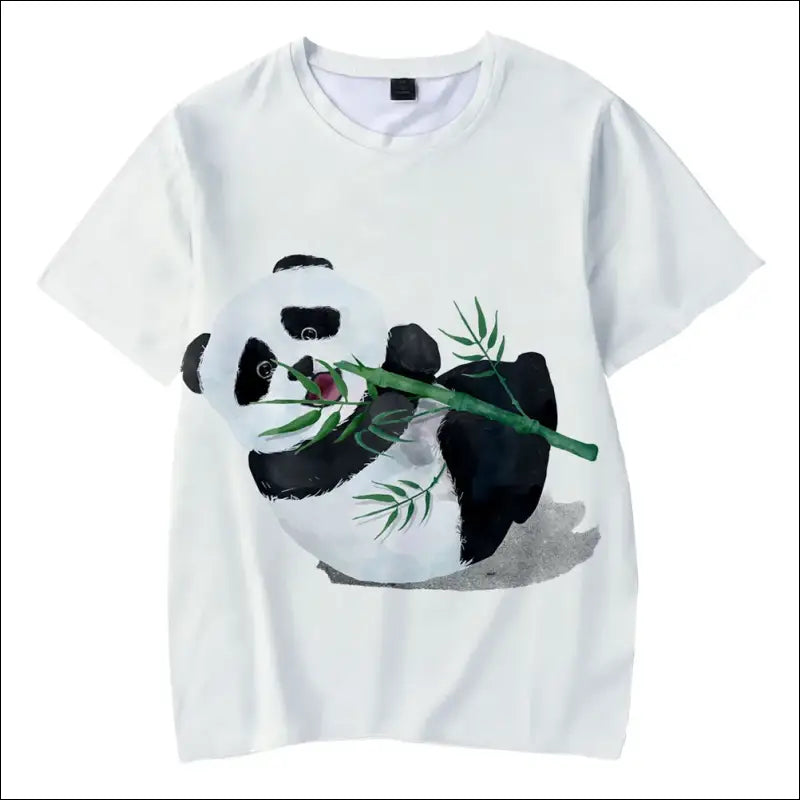 T-shirt Panda manches courtes hommes et femmes Panda