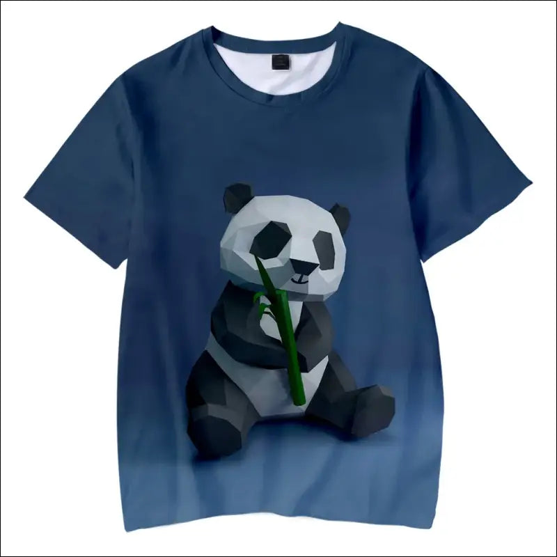 T-shirt Panda manches courtes hommes et femmes Panda