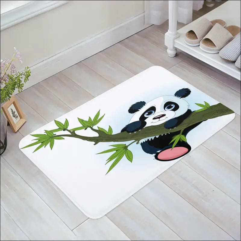 Tapis Panda Bambou Blanc