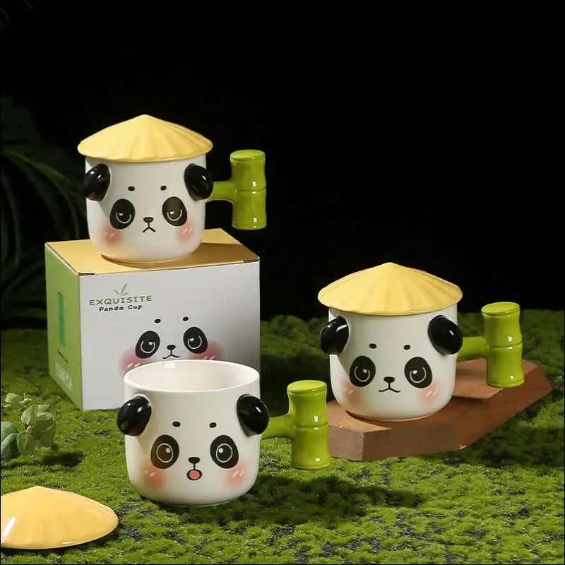 Tasse Panda couvercle en forme de chapeau