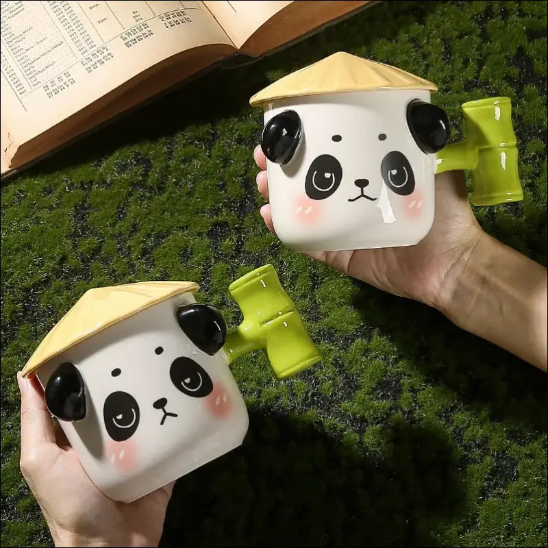 Tasse Panda couvercle en forme de chapeau