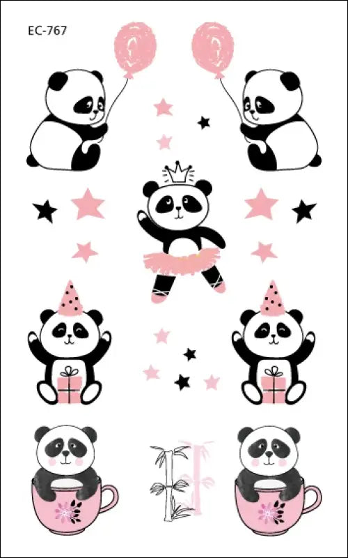 Tatouage Panda Tutu